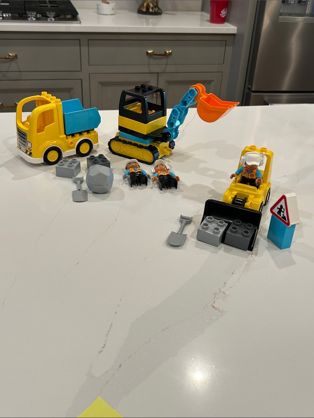 2 sets DUPLO® 10475 & 10930 - 3 in 1 Construction Vehicles